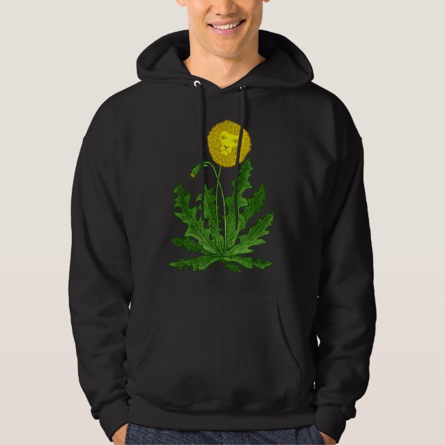 DANDY LION Dandelion FUNNY SURREAL GARDEN WEED SO  Hoodie (Front)