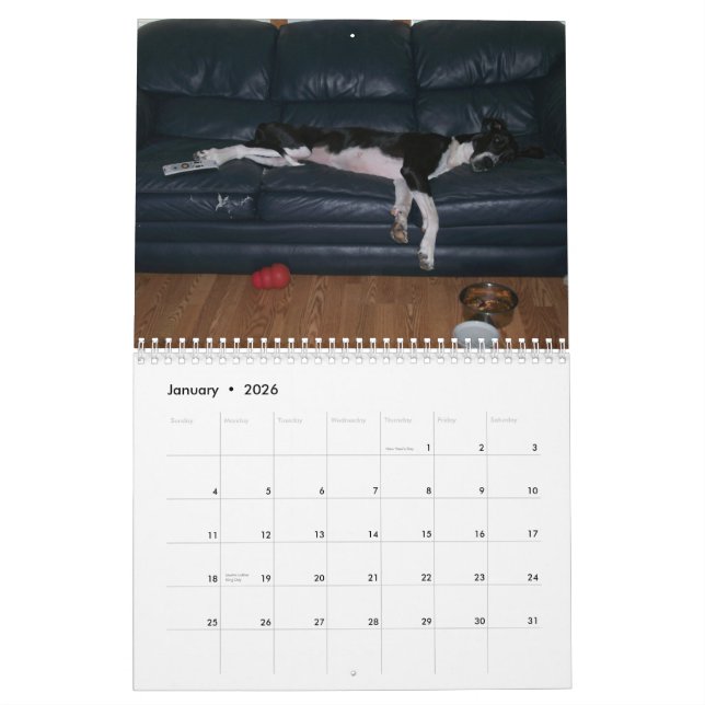 Dane Calender Calendar (Jan 2026)