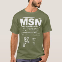 Dane County Regional Airport MSN T-Shirt