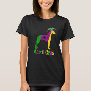 Dane Dog Lover Mardi Gras Carnival Jester Premium T-Shirt