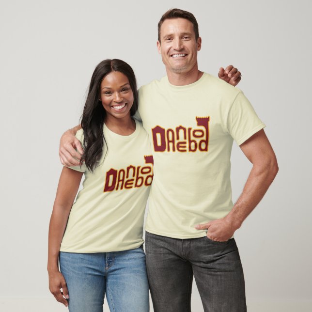 Danebod Melty Logo - Maroon/Gold T-Shirt (Unisex)