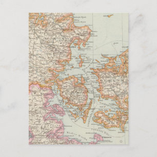 Danemark - Denmark Map Postcard