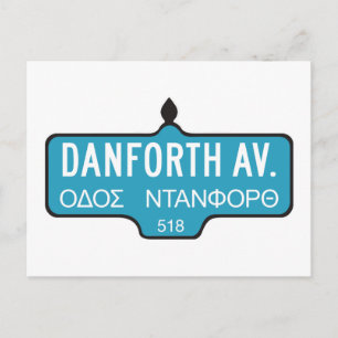 Danforth Avenue, Toronto Street Sign Postcard