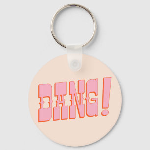 DANG! (western saloon font, retro mod colours) Key Ring