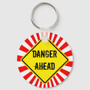danger ahead key ring