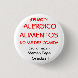 DANGER! , ALERGICOALIMENTOS, NOT ME EATEN DES… 3 CM ROUND BADGE