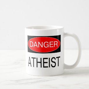 Danger - Atheist Funny T-Shirt Mug Hat Apron Bag