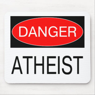 Danger - Atheist Funny T-Shirt Mug Hat Apron Bag Mouse Mat