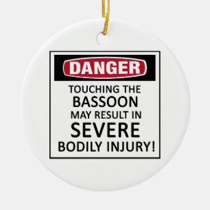 Danger Bassoon Ceramic Tree Decoration