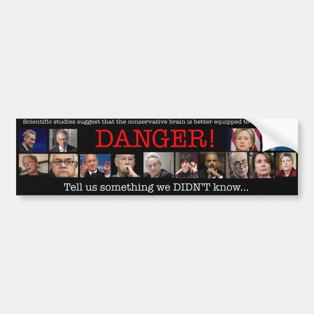 Danger! Bumper Sticker (Front)
