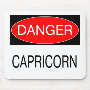 Danger - Capricorn Funny Astrology T-Shirt Hat Mouse Mat