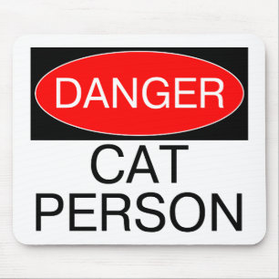Danger - Cat Person Funny T-Shirt Mug Hat Apron Mouse Mat