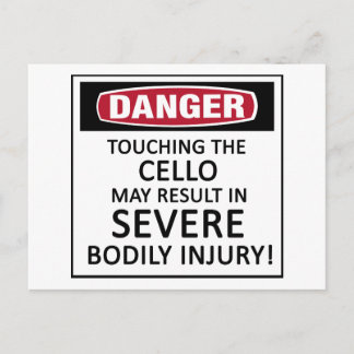Danger Cello Postcard
