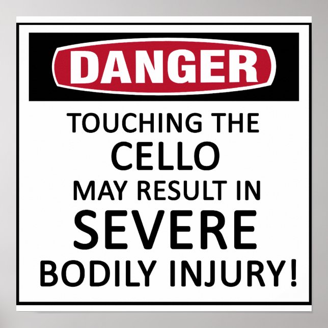 Danger Cello Poster (Front)