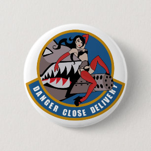 DANGER CLOSE DELIVERY VELCRO MORALE PATCH - FULL C 6 CM ROUND BADGE