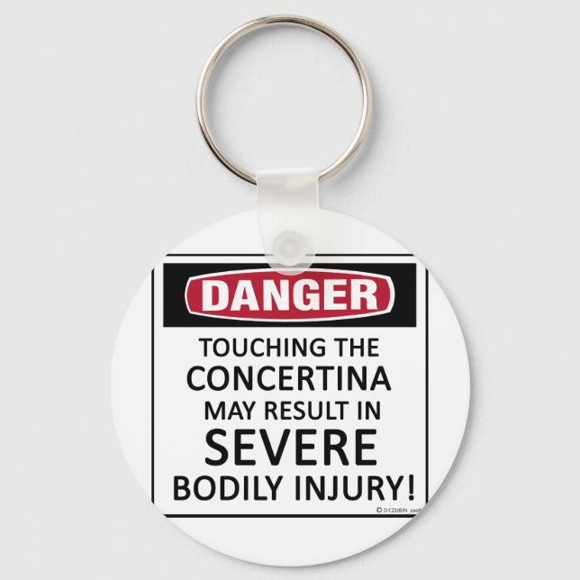 Danger Concertina Key Ring (Front)