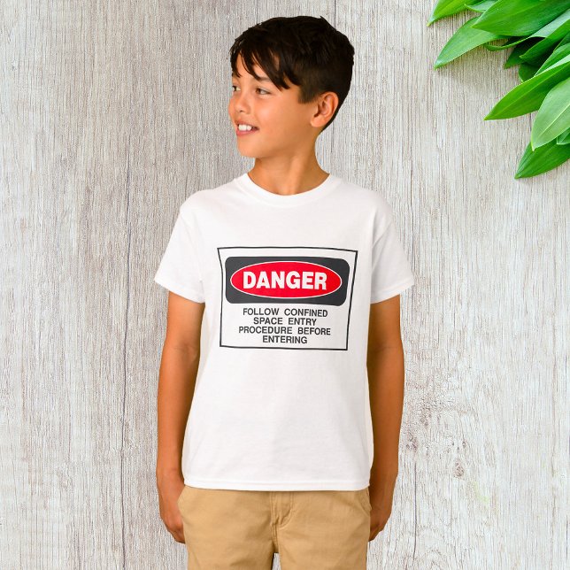 Danger Confined Space Entry Safety Warning T-Shirt (Creator Uploaded)