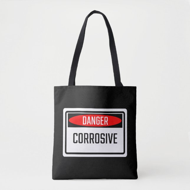 Danger Corrosive Sign Tote Bag (Front)
