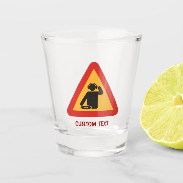 Danger DJs at Work Shot Glass (Front)