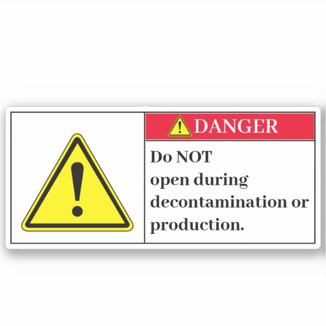 Danger Do Not Open Label (Front)