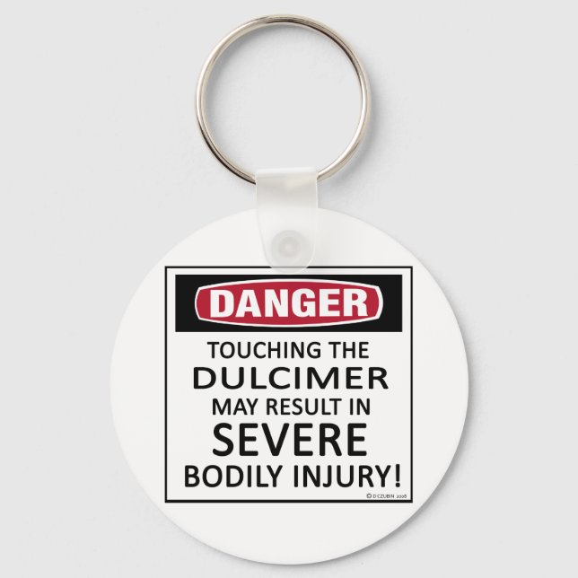 Danger Dulcimer Key Ring (Front)