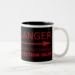 Danger Ejection seat Two-Tone Coffee Mug