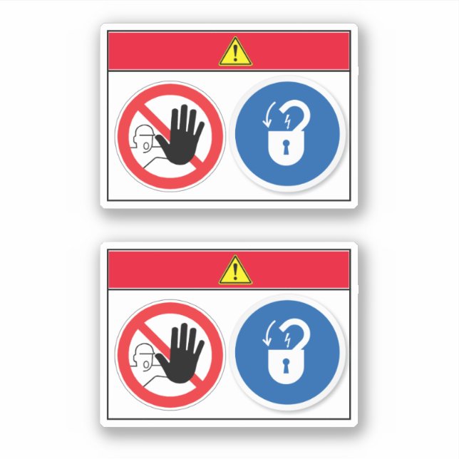 Danger/Equipment Starts Automatically Label (Front)