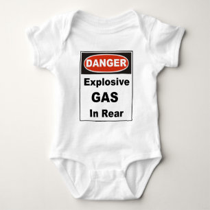 Danger Explosive Gas In Rear Baby Bodysuit