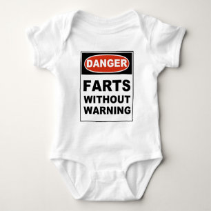 Danger Farts Without Warning Baby Bodysuit