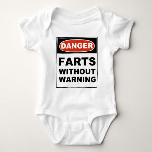 Danger Farts Without Warning Baby Bodysuit