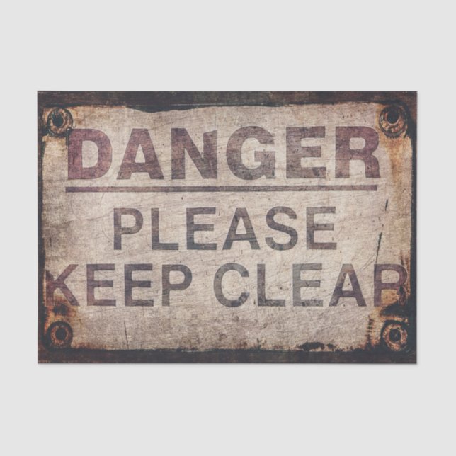 Danger Furniture Decoupage or Tissue Paper (Front)