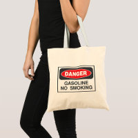 Danger Gasoline No Smoking Sign Tote Bag