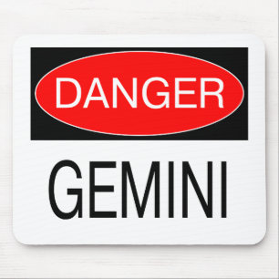 Danger - Gemini Funny Astrology T-Shirt Hat Mug Mouse Mat