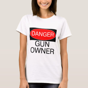 Danger - Gun Owner Funny T-Shirt Mug Hat Bag Apron