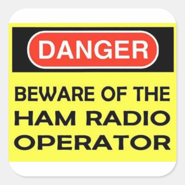 DANGER HAM RADIO STICKER (Front)