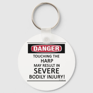 Danger Harp Key Ring