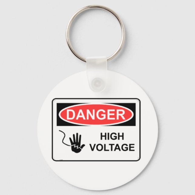 DANGER HIGH VOLTAGE KEY RING (Front)