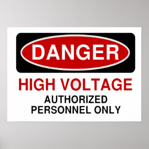 Danger High Voltage Poster