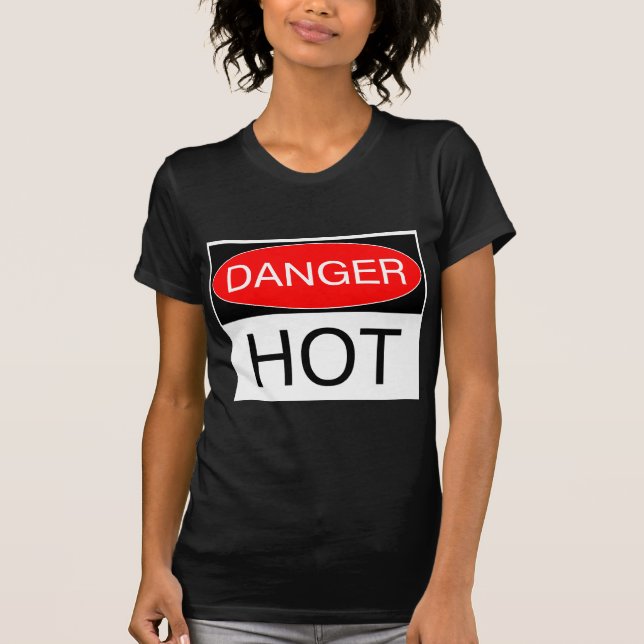 Danger - Hot Funny Caution T-Shirt Bag Tie Apron (Front)