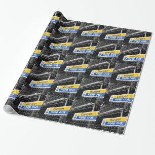 Danger Keep Out sign Wrapping Paper