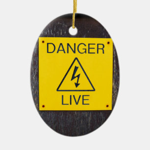 Danger Live Ceramic Tree Decoration