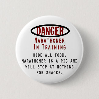 Danger Marathoner 6 Cm Round Badge
