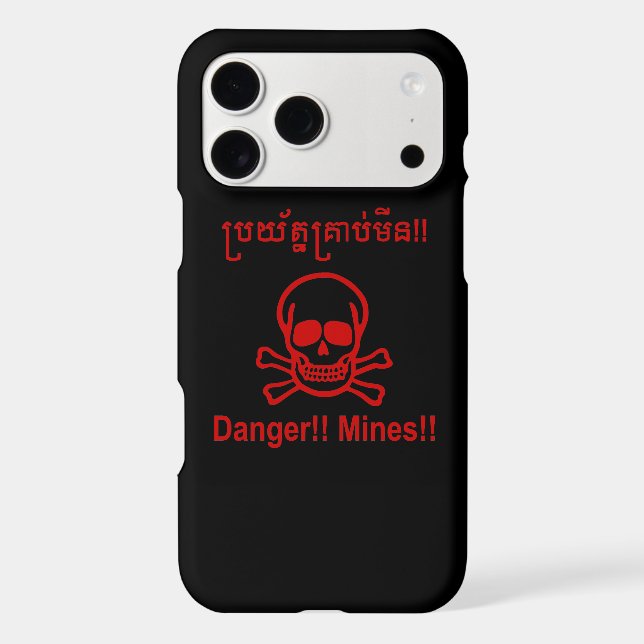 Danger!! Mines!! ☠ Cambodian Khmer Sign ☠ (Back)