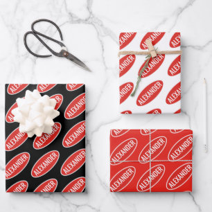 DANGER: NAME/WORD CUSTOMIZE Funny Unique Novelty  Wrapping Paper Sheet