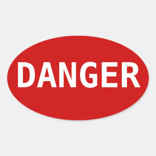 Danger Oval Sticker