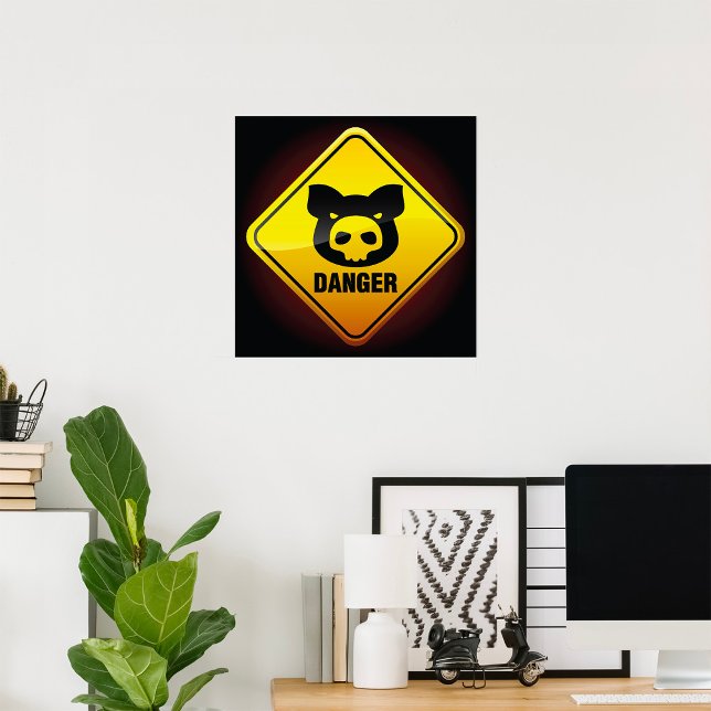 Danger Pig Warning Sign (Creator Uploaded)