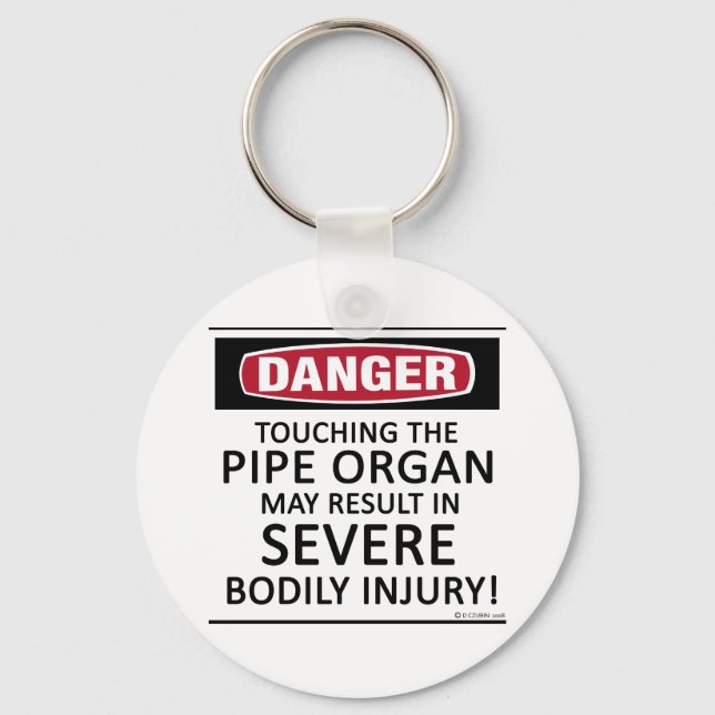 Danger Pipe Organ Key Ring (Front)
