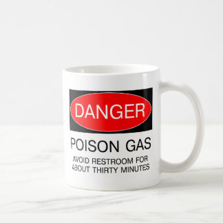 Danger - Poison Gas (Avoid Restroom) Funny Tee Coffee Mug