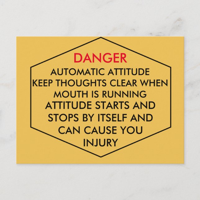 DANGER POSTCARD (Front)