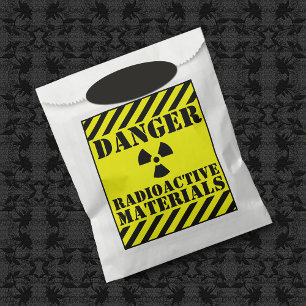 DANGER RADIOACTIVE MATERIALS Trick Or Treat Favour Bags